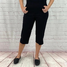 Load image into Gallery viewer, Women’s Pull-On Capri Pants with Button-Hem Detail
