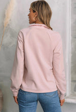 Load image into Gallery viewer, Soft Blush Quilted Quarter-Zip Pullover