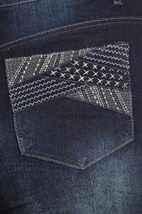Enjoy Denim Brand Capri in Dark Indigo - Amazing Pocket Detail
