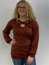 Load image into Gallery viewer, Rust Color - Criss Cross Detailed Sweater