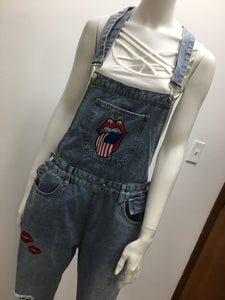 Lip Print Overalls