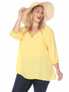 Plus Size Flare Sleeve Top