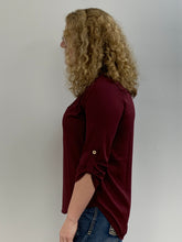 Load image into Gallery viewer, Woven Wool Dobby Blouse Split Neck