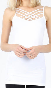 Triple Criss-Cross Front Cami - Multiple Colors